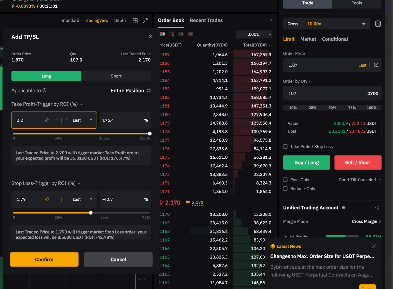 DYDX futures contract example — Futures and Perpetual Contracts | the Captain’s Course