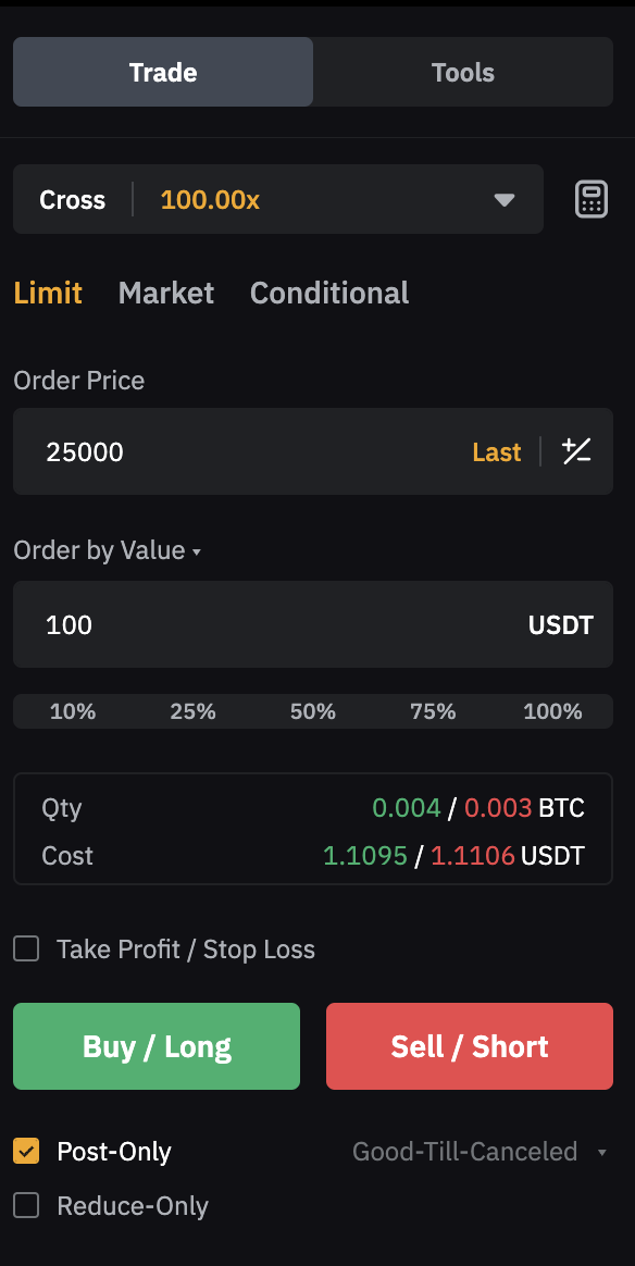 buying a futures contract on Bybit