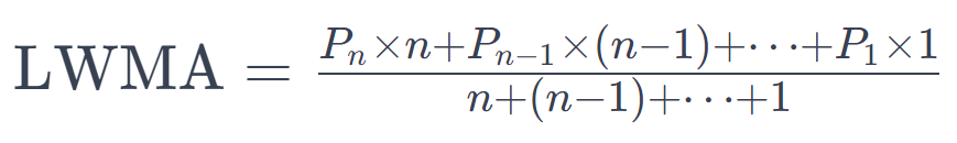 weighted moving average calculation formula