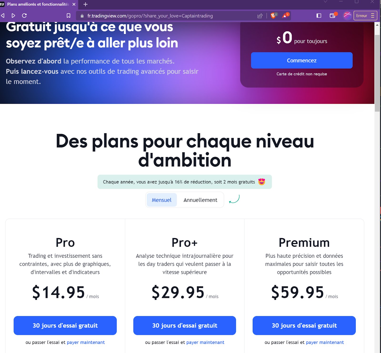 tradingview pricing