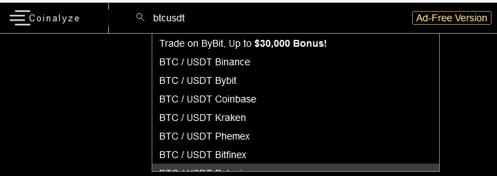 coinalyze dashboard