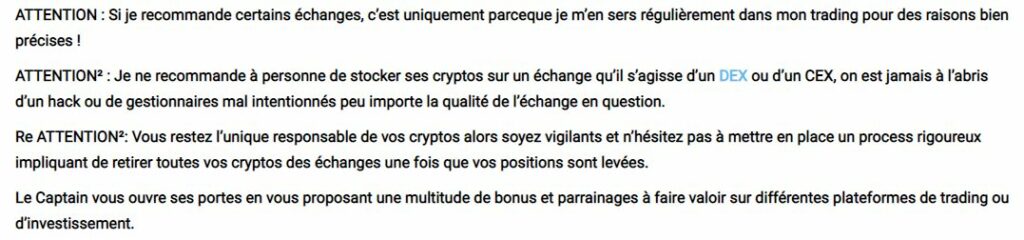 Never leave your funds on an exchange